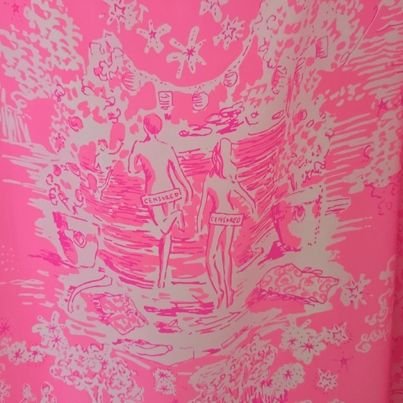 Lilly Pulitzer NWOT 🦄 Dusk Silk Dress Pink Sorbet Pop Up Skinny Dippin Size XXS - Picture 5 of 10